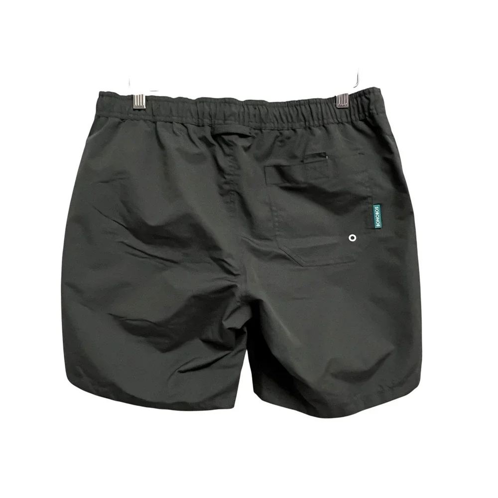 Bonobos Swim Trunks Mens Small Gray Elastic Waist Drawstring Mesh Liner Pockets
